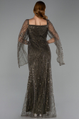 Robe de Soirée Longue Perlé Kaki ABU5066