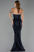 Robe de Soirée Longue Bleu Marine ABU6606