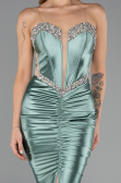 Robe de Soirée Longue Menthe ABU6606