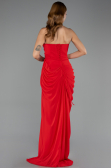 Robe de Soirée Longue Mousseline Rouge ABU6589