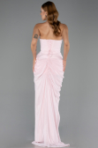 Robe de Soirée Longue Mousseline Poudre ABU6589