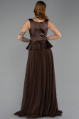Robe de Soirée Longue Mousseline Brun ABU6568