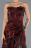 Robe de Soirée Longue Rouge Bordeaux ABU3360
