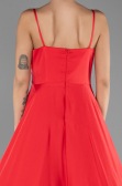 Robe de Soirée Longue Satin Rouge ABU6648