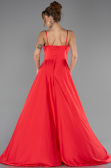 Robe de Soirée Longue Satin Rouge ABU6648