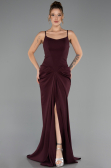 Robe de Soirée Longue Couleur Cerise ABU6645