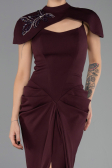 Robe de Soirée Longue Couleur Cerise ABU6645