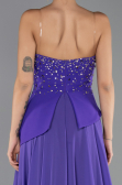 Robe De Soirée Mousseline Longue Violet ABU6018