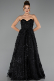 Robe de Soirée Longue Noir ABU6408