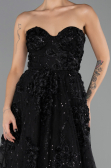 Robe de Soirée Longue Noir ABU6408