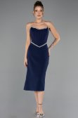 Robe de Cérémonie Midi Bleu Marine ABK2702