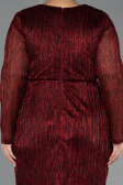 Robe De Soirée Grande Taille Longue Rouge Bordeaux ABU6609