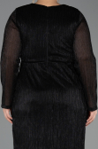 Robe De Soirée Grande Taille Longue Noir ABU6609