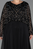 Robe De Soirée Grande Taille Longue Noir ABU6611