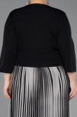 Robe De Invitation Grande Taille Midi Mousseline Noir ABK2694