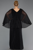 Robe de Soirée Grande Taille Longue Pierreux Noir ABU6653