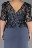 Robe de Soirée Grande Taille Longue Anthracite ABU6618
