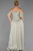 Robe De Soirée Grande Taille Longue Mousseline Menthe ABU6603