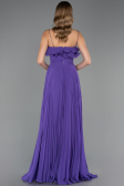 Robe de Soirée Longue Mousseline Violet ABU4866