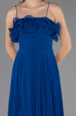 Robe de Soirée Longue Mousseline Bleu Saxe ABU4866