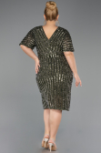 Robe De Invitation Grande Taille Midi Kaki ABK2704