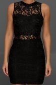 Mini Siyah Dantelli Elbise ES3574