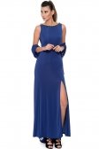 Uzun Parlement Sırt Dekolteli Abiye ALY6054