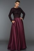 Mürdüm Tesettür Prenses Abiye S4441