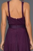 Violet Çiçekli Abiye Elbise ABU331
