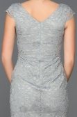 Gri Dantelli Kısa Elbise ABK010