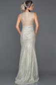 Gri Özel Tasarım Uzun Abiye CP4263