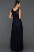 Lacivert Payetli Uzun Abiye AB3825