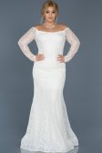 Robe Grande Taille Longue Blanc ABU011