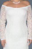 Robe Grande Taille Longue Blanc ABU011