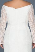 Robe Grande Taille Longue Blanc ABU011