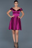 Robe de Soirée Courte Fuchsia ABK309