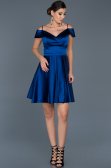 Robe de Soirée Courte Sax Bleu ABK309