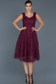 Robe de Soirée Courte Prune ABK317