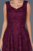 Robe de Soirée Courte Prune ABK317