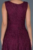 Robe de Soirée Courte Prune ABK317