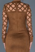 Robe de Soirée Courte Couleur Tabac ABK257