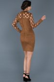 Robe de Soirée Courte Couleur Tabac ABK257