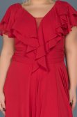 Robes Grande Taille Longue Rouge ABU032