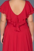 Robes Grande Taille Longue Rouge ABU032