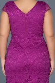 Robe Grande Taille Courte Pourpre ABK010