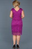 Robe Grande Taille Courte Pourpre ABK010