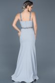 Robe de Soirée Longue Gris ABU015
