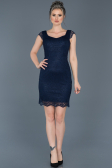 Robe de Soirée Courte Bleu Marine ABK010