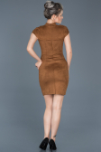 Robe de Soirée Courte Couleur Tabac ABK256