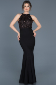 Robe Queue de Poisson Longue Noir-Saumon ABU608